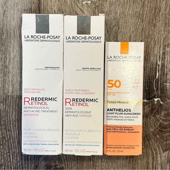 La Roche-Posay Other - La Roche-Posay Redermic Retinol + Anthelios Light Fluid Tinted SPF 50 Sunscreen